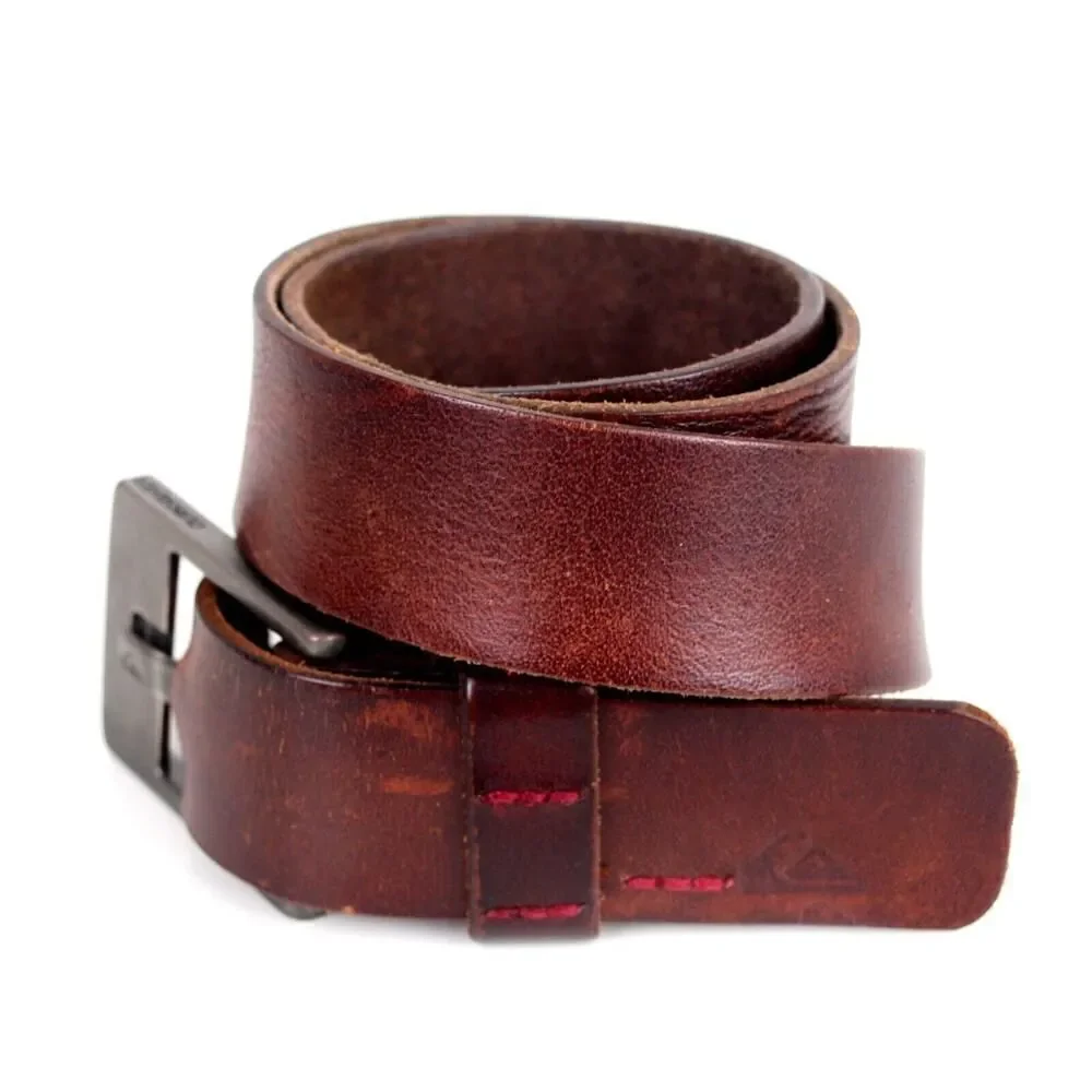 Quiksilver SADDLE BROWN GENUINE LEATHER 1.3/8